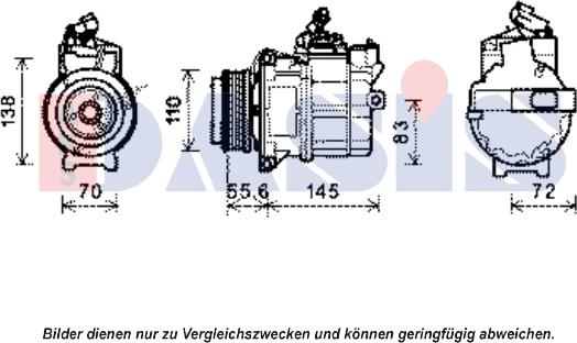 AKS Dasis 851903N - Компрессор кондиционера autosila-amz.com