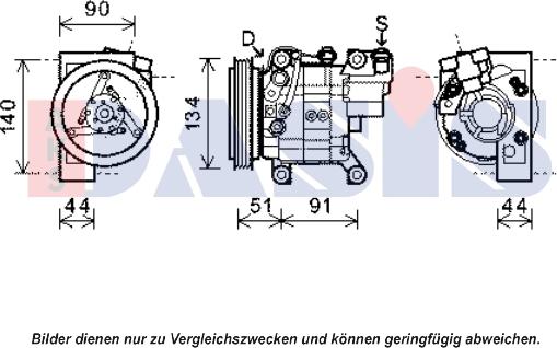 AKS Dasis 851927N - Компрессор кондиционера autosila-amz.com