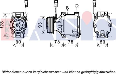 AKS Dasis 851979N - Компрессор кондиционера autosila-amz.com