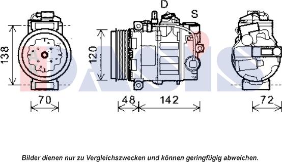 AKS Dasis 851977N - Компрессор кондиционера autosila-amz.com