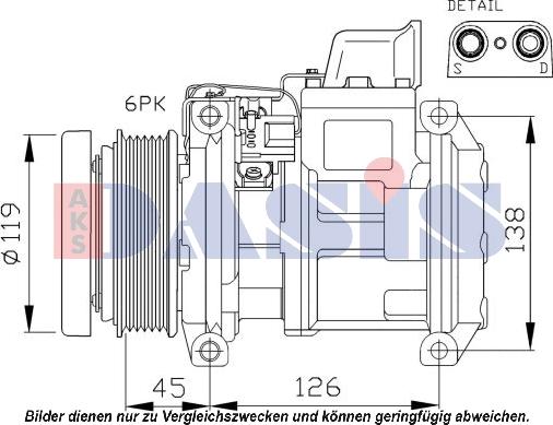 AKS Dasis 851444N - Компрессор кондиционера autosila-amz.com