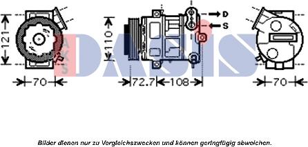 AKS Dasis 851555N - Компрессор кондиционера autosila-amz.com