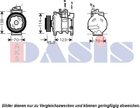 AKS Dasis 851552N - Компрессор кондиционера autosila-amz.com