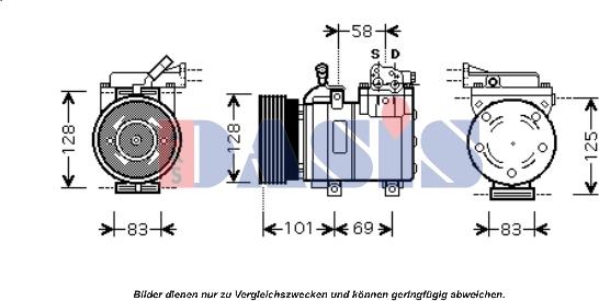 AKS Dasis 851671N - Компрессор кондиционера autosila-amz.com