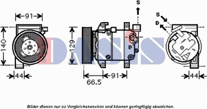 AKS Dasis 851673N - Компрессор кондиционера autosila-amz.com