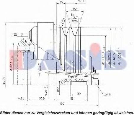 AKS Dasis 851145N - Электромагнитное сцепление, компрессор autosila-amz.com