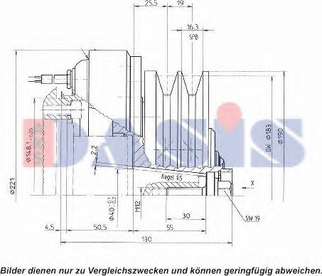 AKS Dasis 851131N - Электромагнитное сцепление, компрессор autosila-amz.com