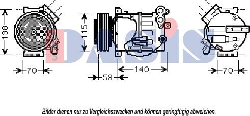 AKS Dasis 851895N - Компрессор кондиционера autosila-amz.com