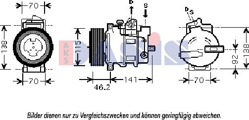 AKS Dasis 851849N - Компрессор кондиционера autosila-amz.com