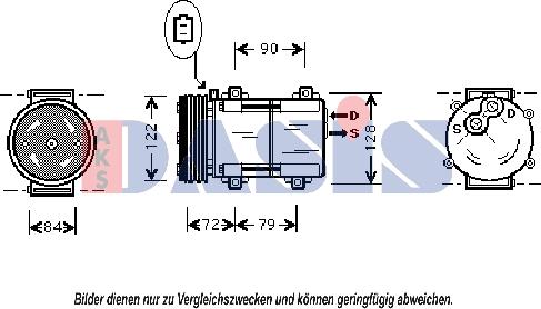 AKS Dasis 851378N - Компрессор кондиционера autosila-amz.com