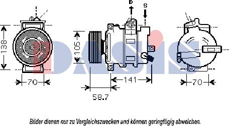 AKS Dasis 851796N - Компрессор кондиционера autosila-amz.com