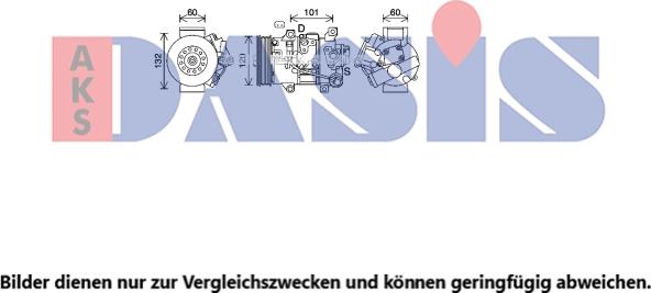 AKS Dasis 852953N - Компрессор кондиционера autosila-amz.com