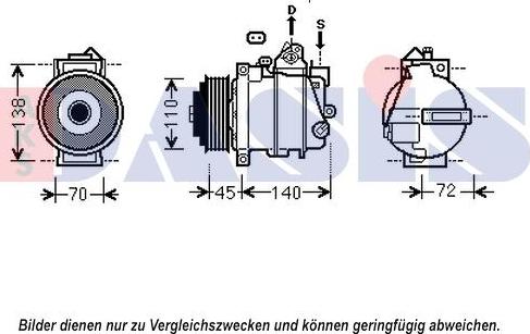 AKS Dasis 852586N - Компрессор кондиционера autosila-amz.com