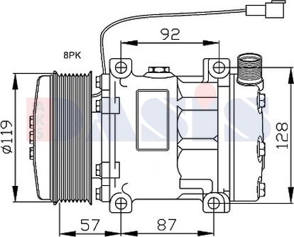 AKS Dasis 852869N - Компрессор кондиционера autosila-amz.com