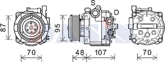 AKS Dasis 852871N - Компрессор кондиционера autosila-amz.com