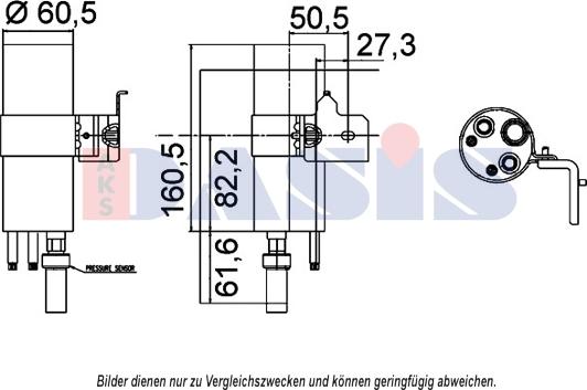 AKS Dasis 800645N - Осушитель, кондиционер autosila-amz.com