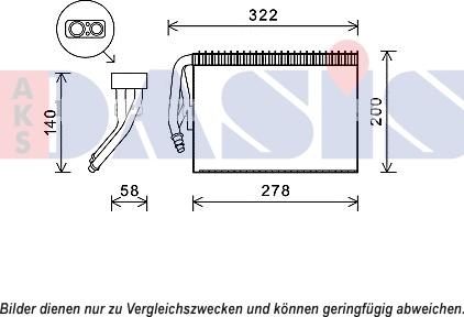 AKS Dasis 820374N - Испаритель, кондиционер autosila-amz.com