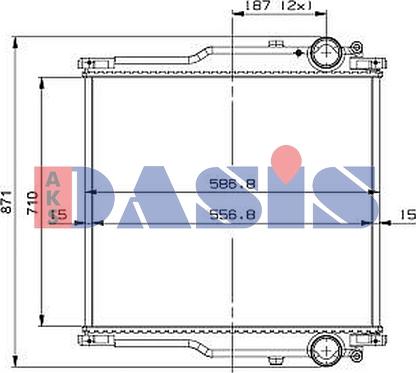 AKS Dasis 390044S - Радиатор, охлаждение двигателя autosila-amz.com