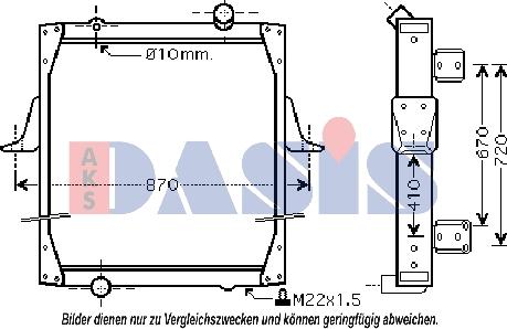 AKS Dasis 390034N - Радиатор, охлаждение двигателя autosila-amz.com