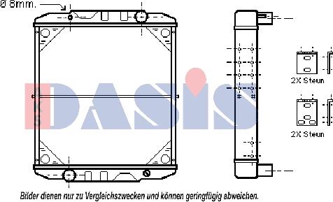 AKS Dasis 390280N - Радиатор, охлаждение двигателя autosila-amz.com