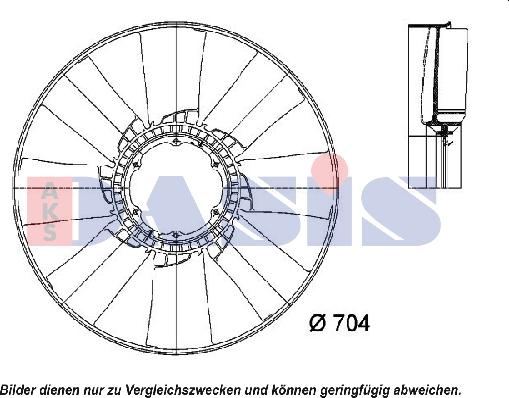 AKS Dasis 398007N - Крыльчатка вентилятора, охлаждение двигателя autosila-amz.com