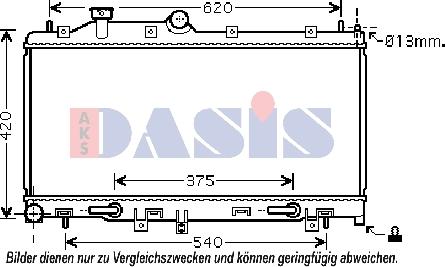 AKS Dasis 350041N - Радиатор, охлаждение двигателя autosila-amz.com