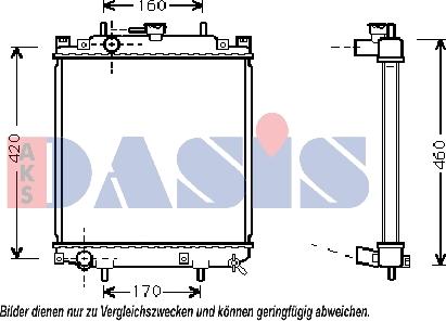 AKS Dasis 360410N - Радиатор, охлаждение двигателя autosila-amz.com