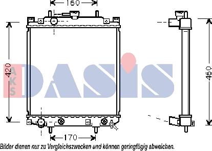 AKS Dasis 360016N - Радиатор, охлаждение двигателя autosila-amz.com