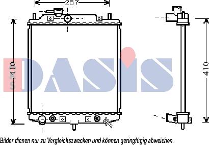 AKS Dasis 360012N - Радиатор, охлаждение двигателя autosila-amz.com