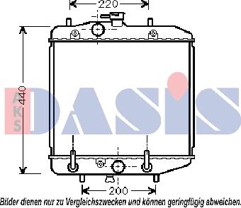 AKS Dasis 360260N - Радиатор, охлаждение двигателя autosila-amz.com