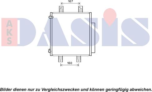 AKS Dasis 362010N - Конденсатор кондиционера autosila-amz.com