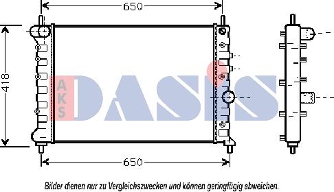 AKS Dasis 300003N - Радиатор, охлаждение двигателя autosila-amz.com