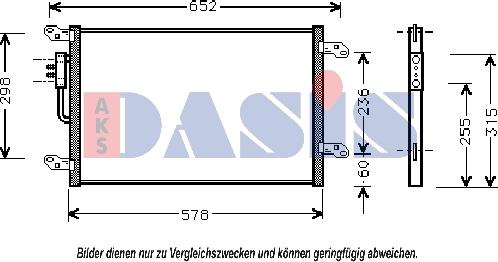 AKS Dasis 302000N - Конденсатор кондиционера autosila-amz.com