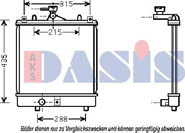 AKS Dasis 322007N - Радиатор, охлаждение двигателя autosila-amz.com