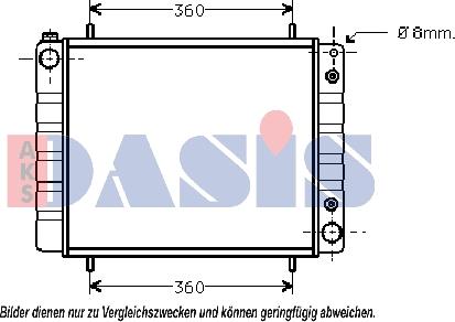 AKS Dasis 370460N - Радиатор, охлаждение двигателя autosila-amz.com