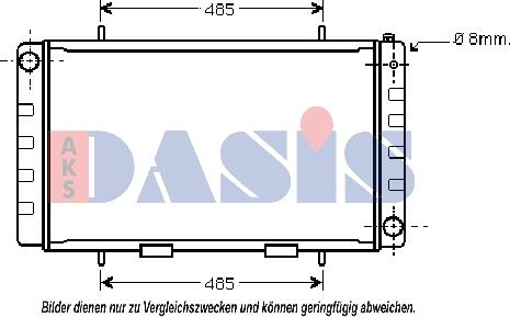 AKS Dasis 370520N - Радиатор, охлаждение двигателя autosila-amz.com