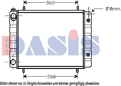 AKS Dasis 370002N - Радиатор, охлаждение двигателя autosila-amz.com