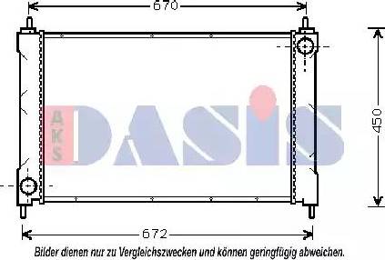 AKS Dasis 370024N - Радиатор, охлаждение двигателя autosila-amz.com