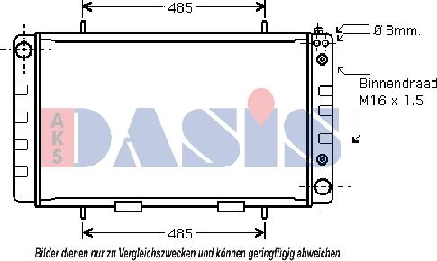 AKS Dasis 370025N - Радиатор, охлаждение двигателя autosila-amz.com