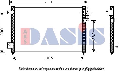 AKS Dasis 372001N - Конденсатор кондиционера autosila-amz.com