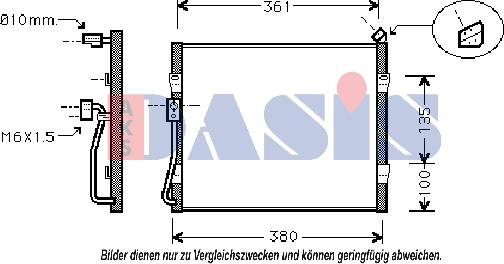 AKS Dasis 372020N - Конденсатор кондиционера autosila-amz.com