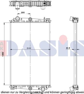 AKS Dasis 290016S - Радиатор, охлаждение двигателя autosila-amz.com