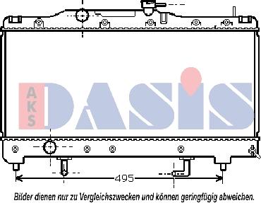 AKS Dasis 210680N - Радиатор, охлаждение двигателя autosila-amz.com