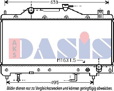 AKS Dasis 210092N - Радиатор, охлаждение двигателя autosila-amz.com