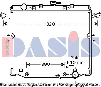 AKS Dasis 210118N - Радиатор, охлаждение двигателя autosila-amz.com