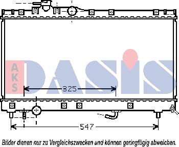 AKS Dasis 210139N - Радиатор, охлаждение двигателя autosila-amz.com