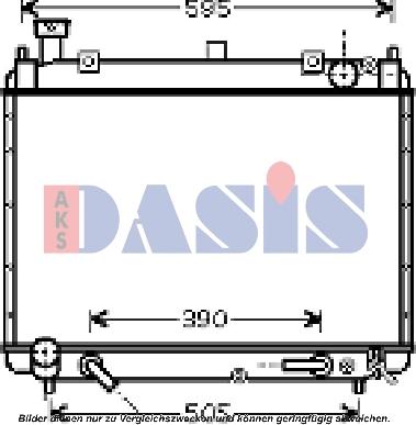 AKS Dasis 210131N - Радиатор, охлаждение двигателя autosila-amz.com