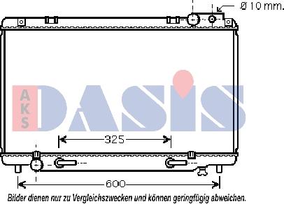 AKS Dasis 210128N - Радиатор, охлаждение двигателя autosila-amz.com