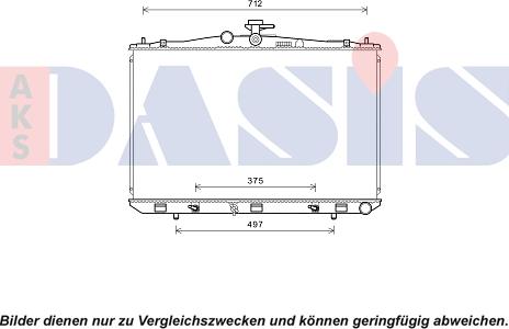 AKS Dasis 210261N - Радиатор, охлаждение двигателя autosila-amz.com