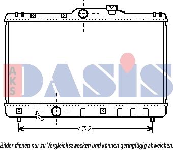 AKS Dasis 210230N - Радиатор, охлаждение двигателя autosila-amz.com